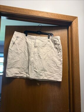 Lane Bryant Casual Cotton Skirt- Light Beige